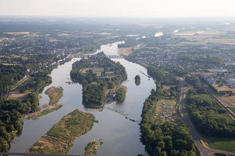 Vue aérienne de Île de Seine à Amboise dans le département Indre et Loire, France