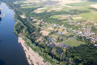 Vue aérienne de Chargé dans le département Indre et Loire, France