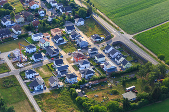 Vue aérienne de Nouvelle zone de développement Im Holderbusch à Minfeld dans le département Rhénanie-Palatinat, Allemagne