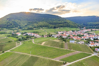 Vue aérienne de Rue Modenbach à Weyher in der Pfalz dans le département Rhénanie-Palatinat, Allemagne