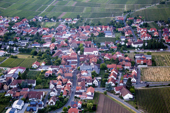 Vue aérienne de Vignobles à Hainfeld dans le département Rhénanie-Palatinat, Allemagne