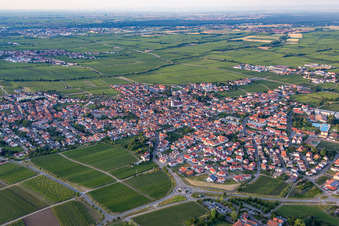 Vue aérienne de Maikammer dans le département Rhénanie-Palatinat, Allemagne