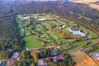 Terrain de golf Landgut Dreihof - GOLF absolu à le quartier Dreihof in Essingen dans le département Rhénanie-Palatinat, Allemagne depuis l'avion