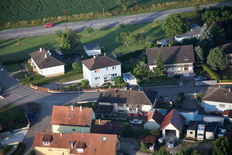 Scheibenhard dans le département Bas Rhin, France depuis l'avion