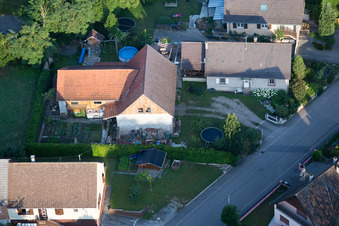 Scheibenhard dans le département Bas Rhin, France depuis l'avion