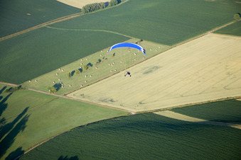 Neewiller-près-Lauterbourg dans le département Bas Rhin, France depuis l'avion