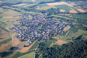 Vue aérienne de Forstfeld dans le département Bas Rhin, France