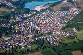 Vue aérienne de Kaltenhouse dans le département Bas Rhin, France