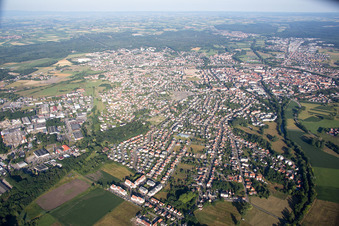 Vue aérienne de Haguenau dans le département Bas Rhin, France