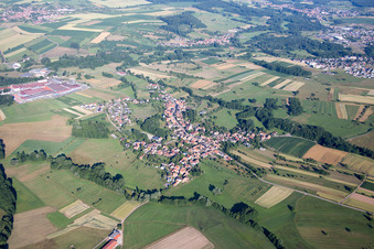 Vue aérienne de Forstheim dans le département Bas Rhin, France
