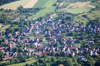 Photographie aérienne de Preuschdorf dans le département Bas Rhin, France