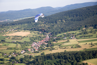 Mitschdorf dans le département Bas Rhin, France depuis l'avion
