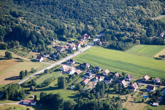 Vue aérienne de Cleebourg dans le département Bas Rhin, France