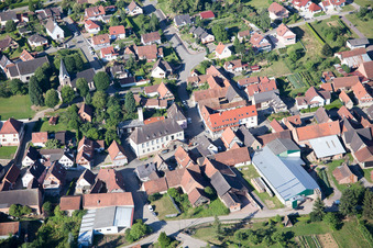 Steinseltz dans le département Bas Rhin, France vue d'en haut