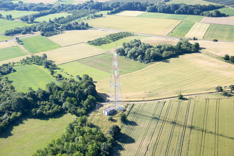 Vue oblique de Wissembourg dans le département Bas Rhin, France