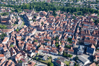 Vue aérienne de Wissembourg dans le département Bas Rhin, France