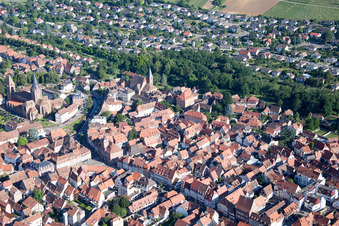 Wissembourg dans le département Bas Rhin, France d'en haut