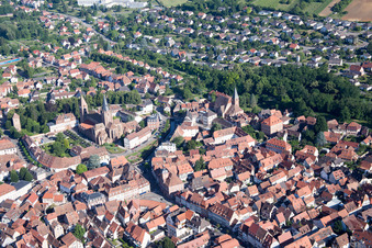 Wissembourg dans le département Bas Rhin, France hors des airs