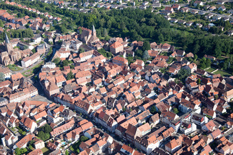 Wissembourg dans le département Bas Rhin, France vue d'en haut