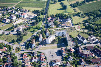 Vue d'oiseau de Wissembourg dans le département Bas Rhin, France