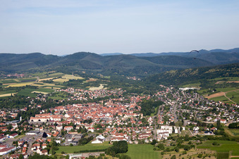 Vue aérienne de Wissembourg dans le département Bas Rhin, France