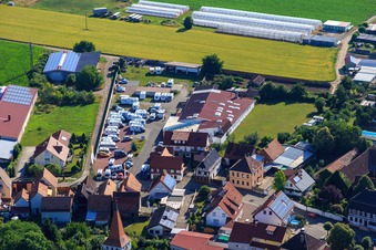 Vue aérienne de Autohaus Frey GmbH & Co.KG à Minfeld dans le département Rhénanie-Palatinat, Allemagne