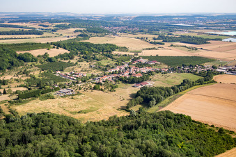 Vue aérienne de Vigneulles dans le département Meurthe et Moselle, France