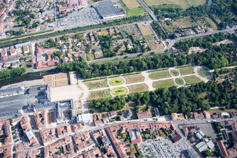Lunéville dans le département Meurthe et Moselle, France hors des airs