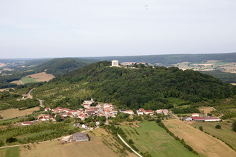 Vue aérienne de Mémorial de guerre américain à Montsec dans le département Meuse, France