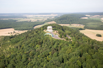Mémorial de guerre américain à Montsec dans le département Meuse, France vue d'en haut