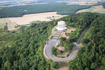 Mémorial de guerre américain à Montsec dans le département Meuse, France vue du ciel