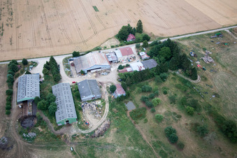 Vue aérienne de Geville dans le département Meuse, France