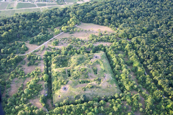 Vue oblique de Lucey dans le département Meurthe et Moselle, France
