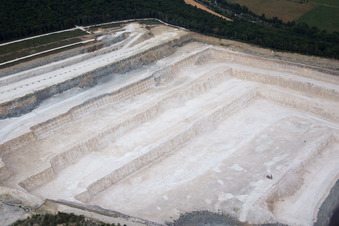 Vue oblique de Pagny-sur-Meuse dans le département Meuse, France