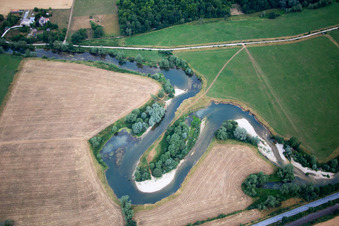 Vue aérienne de Boucles de la Meuse à Ourches-sur-Meuse dans le département Meuse, France