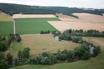 Vue aérienne de Vaucouleurs dans le département Meuse, France