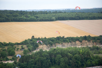 Vue d'oiseau de Vaucouleurs dans le département Meuse, France