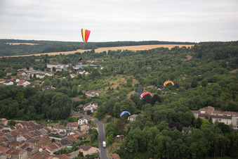 Vaucouleurs dans le département Meuse, France du point de vue du drone