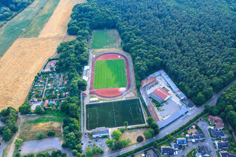 Vue aérienne de Stade Franz Hage à Bellheim dans le département Rhénanie-Palatinat, Allemagne