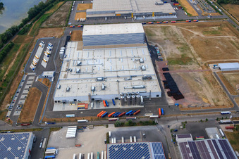 Palatinate Refreshments GmbH à Wörth am Rhein dans le département Rhénanie-Palatinat, Allemagne vu d'un drone