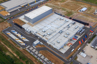Vue d'oiseau de Palatinate Refreshments GmbH à Wörth am Rhein dans le département Rhénanie-Palatinat, Allemagne