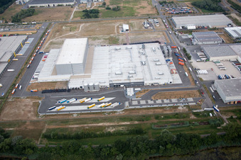 Zone industrielle d'Oberwald à Wörth am Rhein dans le département Rhénanie-Palatinat, Allemagne vue du ciel