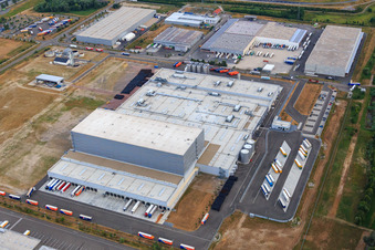 Palatinate Refreshments GmbH à Wörth am Rhein dans le département Rhénanie-Palatinat, Allemagne du point de vue du drone