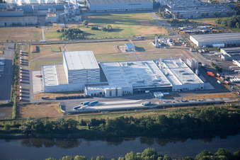 Zone industrielle d'Oberwald à Wörth am Rhein dans le département Rhénanie-Palatinat, Allemagne d'en haut