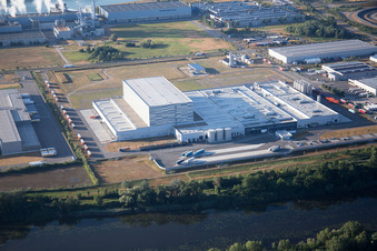 Zone industrielle d'Oberwald à Wörth am Rhein dans le département Rhénanie-Palatinat, Allemagne hors des airs