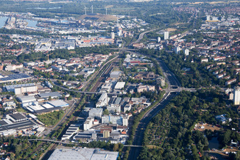 Vue aérienne de Quartier Grünwinkel in Karlsruhe dans le département Bade-Wurtemberg, Allemagne