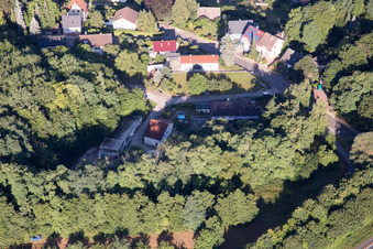 Hohenwettersbacherstraße 38, « atelier jeunesse ouvert Karlsruhe » à la carrière à le quartier Grünwettersbach in Karlsruhe dans le département Bade-Wurtemberg, Allemagne vu d'un drone