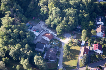 Hohenwettersbacherstraße 38, « atelier jeunesse ouvert Karlsruhe » à la carrière à le quartier Grünwettersbach in Karlsruhe dans le département Bade-Wurtemberg, Allemagne vue d'en haut