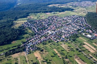 Vue aérienne de Quartier Spessart in Ettlingen dans le département Bade-Wurtemberg, Allemagne