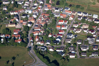 Vue oblique de Quartier Schluttenbach in Ettlingen dans le département Bade-Wurtemberg, Allemagne